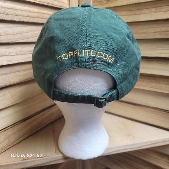 Top Flite Hat Cap strap back adjustable golf cap green embroidered - Picture 12 of 12